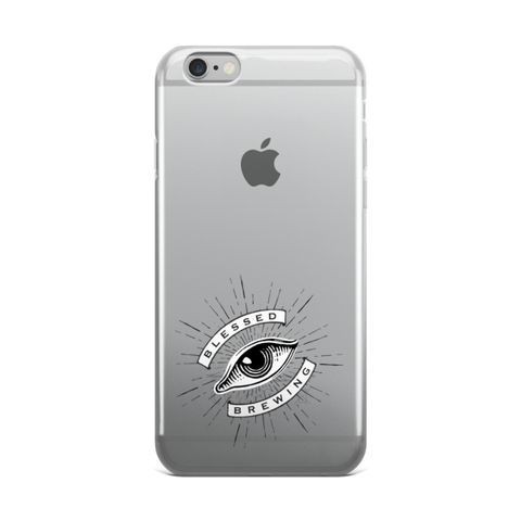 Clear Blessed Logo iPhone case - Blessed Brewing